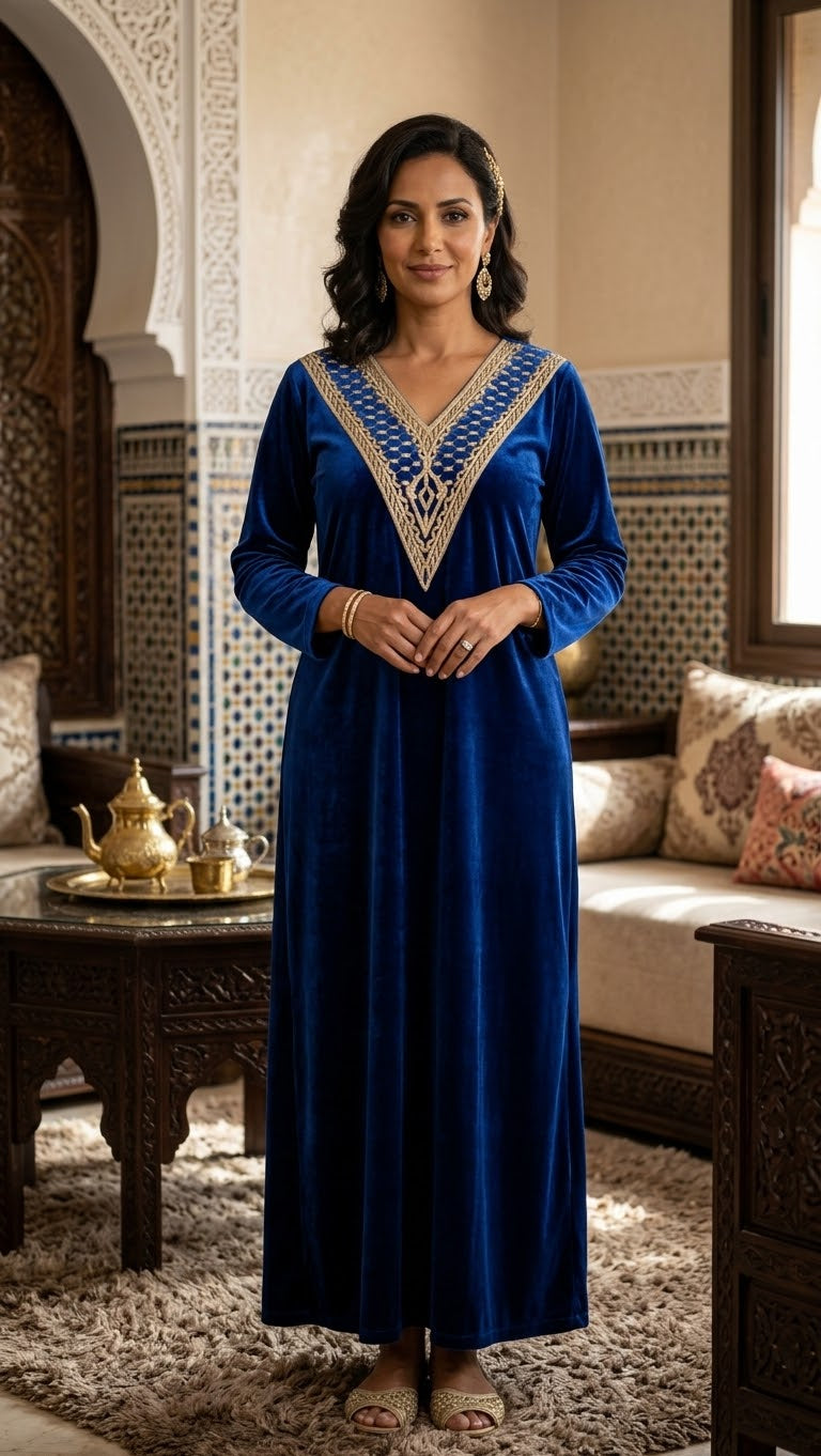 💎 روبة قطيفة رويال الفاخرة (L - XL - XXL)